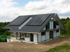 Modernes Holzskeletthaus Bauphase – Neubau Kurth Haus 2017